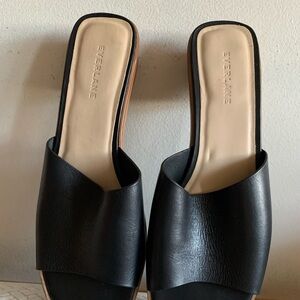 Everlane Black Leather mules